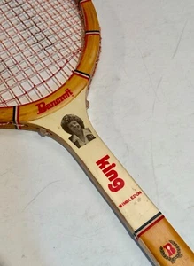 Bancroft "King” Photo Decal Wimbledon Vintage Tennis Racquet - Billie Jean King - Picture 1 of 9
