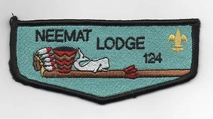 OA Neemat Lodge 124, S-6 Flap, Stylized FDL, Black Border, Mint! - Picture 1 of 2