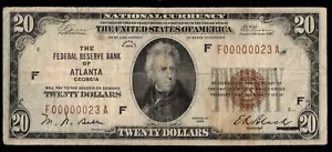 1929 $20 FRBN ATLANTA F00000023A - Picture 1 of 3