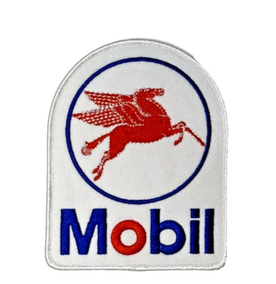 Mobil 1 Gas Station Premium 4in Embroidered Iron-on Patch - Image 1 of 3