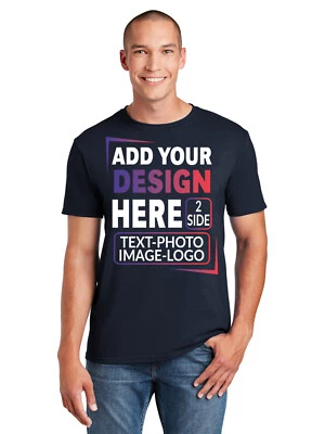 Personalized Custom T-Shirt Customized w/Photo, Text, Logo DTF on Gildan Shirts - Image 1 of 4