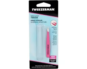 New Tweezerman Tweezer, Mini Slant, Flamingo Pink 1248-FPR Precision Tools - Picture 1 of 8