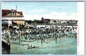 POSTAL ANTIGUA DE LA PLAYA EN CONEY ISLAND NUEVA YORK anterior a 1907 - Imagen 1 de 2