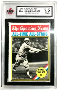 1976 O-PEE-CHEE MLB BASEBALL CARD #344 HONUS WAGNER ATG PIRATES KSA 7.5 NM+ OPC - Picture 1 of 2