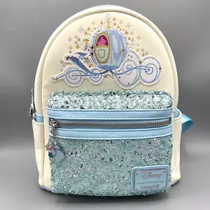NWT Loungefly Disney Cinderella's Magical Carriage Mini Backpack EXCLUSIVE - Picture 1 of 7