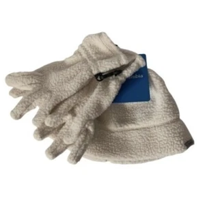 Columbia Boulder Springs Hat and Glove Set Youth Size Large Off White NEW - Picture 1 of 5