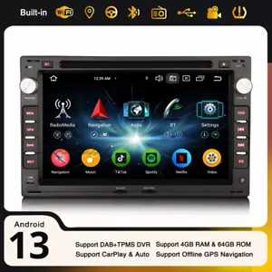 CarPlay Android 13 DAB+ Autoradio Navi 64GB Per VW Jetta GOLF 4 Bora Skoda SEAT - Foto 1 di 24