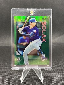 2020 Bowman Platinum - NICK SOLAK GREEN ROOKIE PARALLEL /99 #8 Texas Rangers