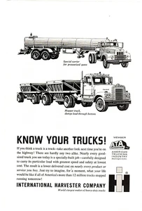 1963 Printanzeige ATA International Harvester Company Kenne deine Trucks! Hopper - Bild 1 von 1