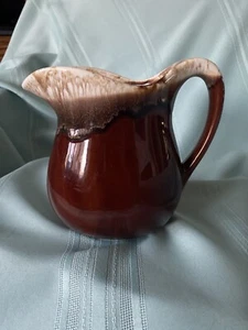 Hull USA Drip Pottery Milk Pitcher 6.5" Tall - Picture 1 of 12