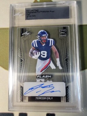 2022 Leaf Flash Pre-Production Proof 1/1 Jerrion Ealy Clear Rookie Auto - Image 1 of 4