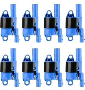8 Ignition Coils Blue For Chevy, Gmc, Cadillac. 4.8L, 5.3L, 6.0L, 6.2L - Picture 1 of 2