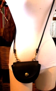 Mini bolso cinturón vintage COACH 9826 de cuero negro MUY BUEN ESTADO - Imagen 1 de 5