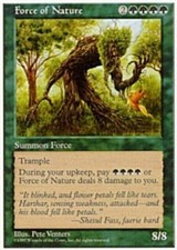 MTG magic cards 1x x1 Light Play, English Force of Nature 5th Edition