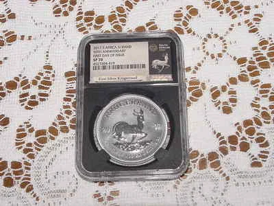 2017 South African 50th Anniversary First Ever Silver Krugerrand NGC SP70 FDOI - Image 1 of 4