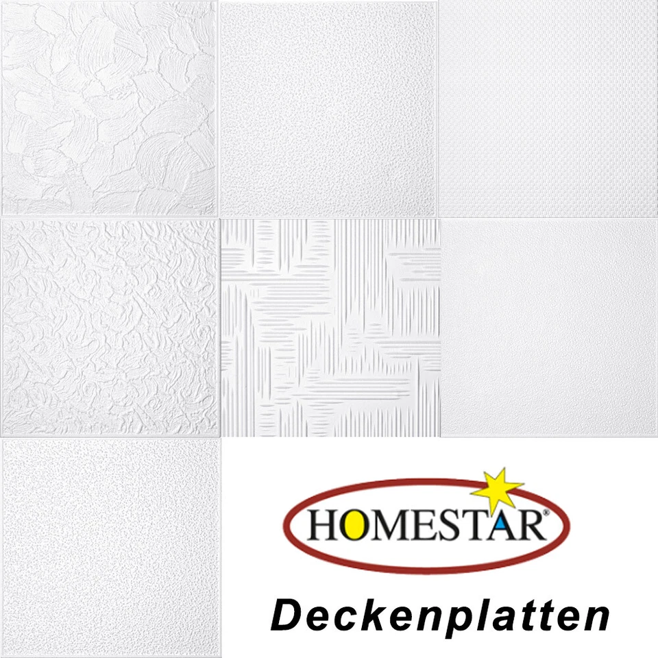 Styroporplatten Deckenplatten 7 verschiedene Dekore - ein Preis (5,95 €/m²) - Bild 1 von 1