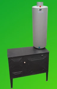 Scaldabagno Boiler per A Legna Stufa Camino Nuovo 80Lt Grigio /Nero Tusima - Foto 1 di 13