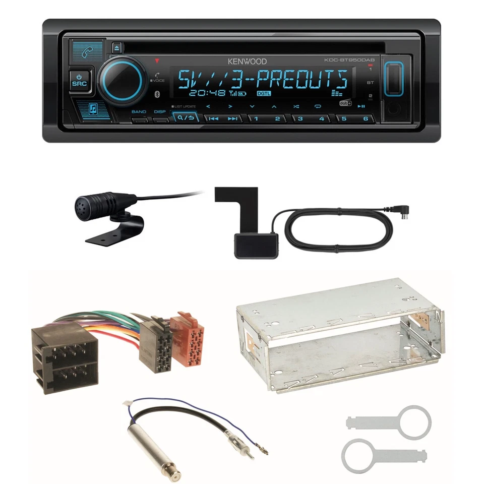 Kenwood KDC-BT950DAB Bluetooth DAB Einbauset für Golf 4 Passat 3B Polo 6N 9N Lup - Bild 1 von 1
