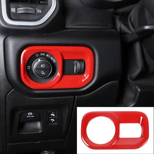 Cubierta de botón de interruptor de faro rojo para Dodge RAM 1500 2018+ accesorios A - Imagen 1 de 7