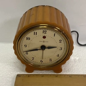VINTAGE GE GENERAL ELECTRIC ART DECO CATALIN BAKELITE ELECTRIC CLOCK - Picture 1 of 12