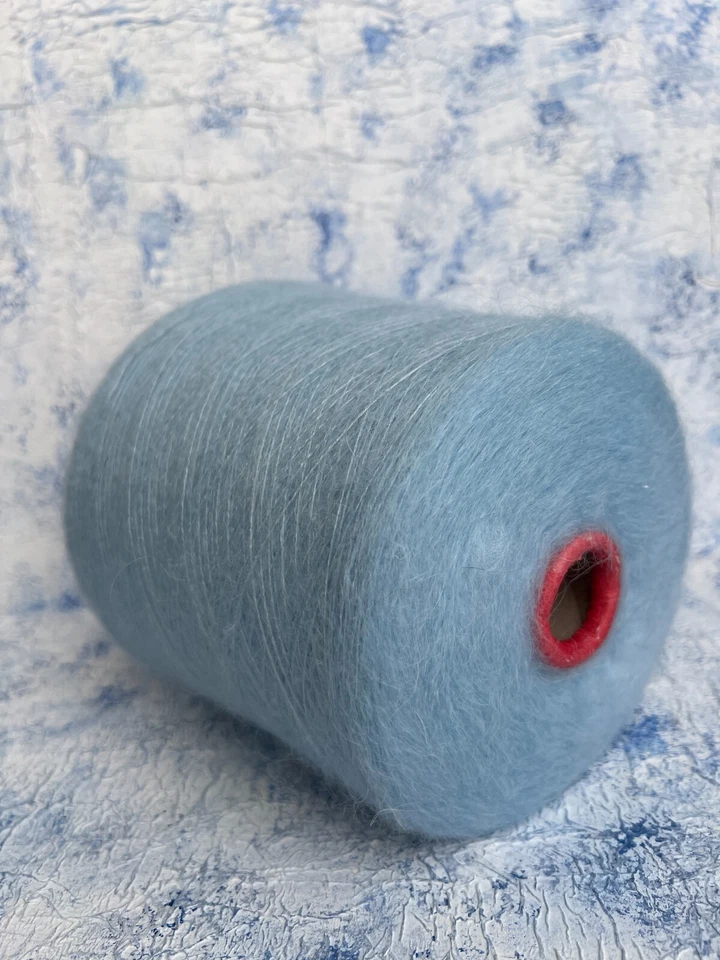 Hilo de seda mohair para niños en cono - 75/25 % mohair/seda para niños, por 100 g/3,52 oz Foto 1 de 4