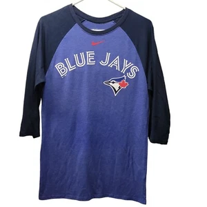 The Nike Tee Toronto Blue Jays Men’s Blue T-Shirt Size Small 3/4 Sleeve NWOT - Picture 1 of 8