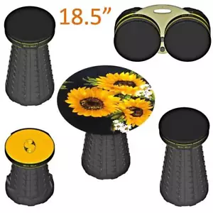 Real-original set of 4x18.5" Mini-Max telescopic stools with 2 pads & Mini-Table - Picture 1 of 12