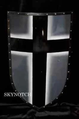 Medieval Teutonic Authentic Shield | Medieval Knight Black Cross Templar Shield - Image 1 of 4