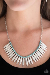 Paparazzi Necklace - Tameless Tigress - Blue - Picture 1 of 6