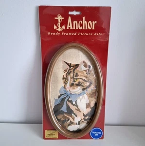 Anker Katze Gobelin Set mit Holzrahmen - Bild 1 von 4
