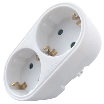 Doppelstecker Mehrfachstecker ver Steckdose Steckdosenadapter 2fach Multistecker - Bild 1 von 4