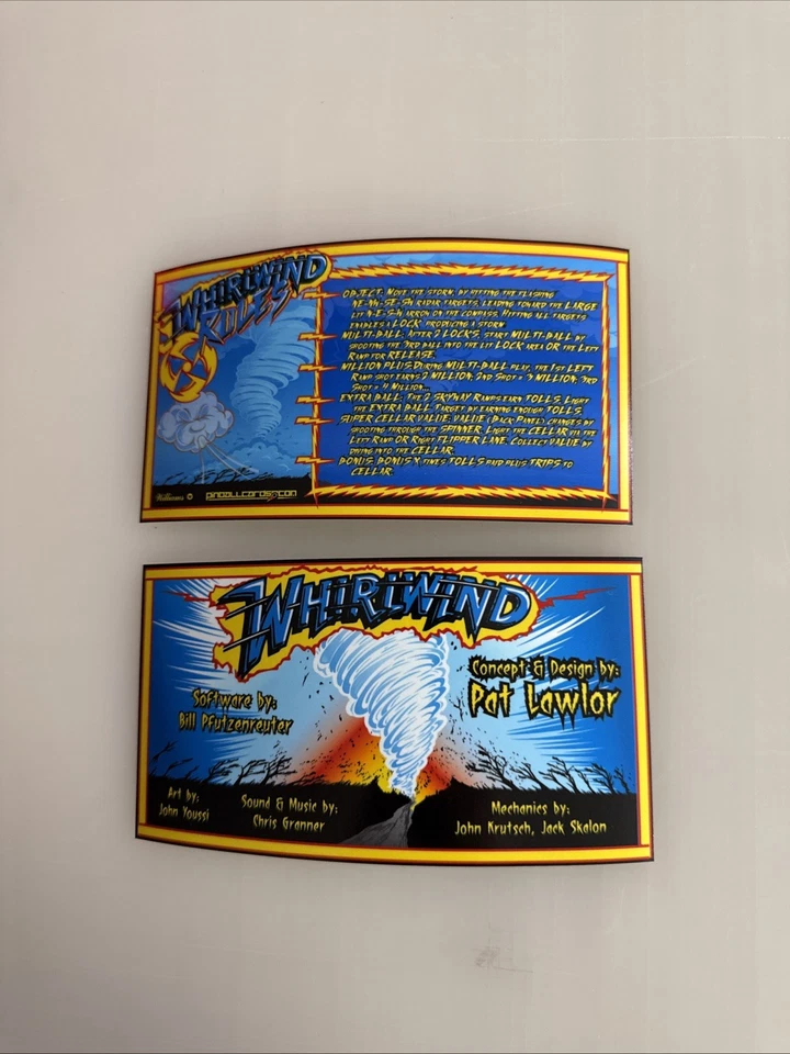 Tarjetas delantales de pinball Whirlwind impresión a todo color tarjetas personalizadas Foto 1 de 1
