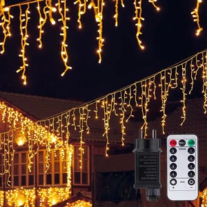 15-20M LED Eisregen Lichterkette Fenster Außen Innen Eiszapfen IP44 Garten Regen - Bild 1 von 25