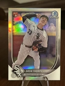 2025 Bowman Chrome #8 Red Rookie RC Logo Refractor Redemption Drew Thorpe SP RC - Picture 1 of 2