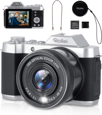 Rollei Powerflex Digitalkamera 10X Retro 10X Optischem Zoom((2,88" Display) 64MP - Bild 1 von 4
