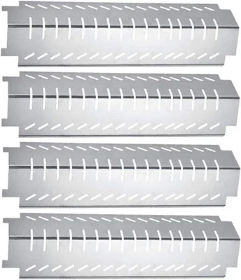 GFTIME 4 Stück BBQ Edelstahl BBQ Wärmeplatten passend für Charbroil, Costco, Centro, Therm