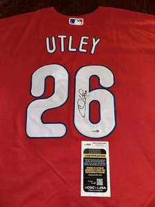 Chase Utley Phillies signed Autogramm Trikot JSA - Bild 1 von 5