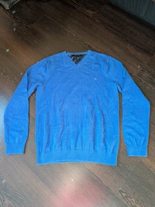 Tommy Hilfiger Pullover M blau V-Ausschnitt - Bild 1 von 3
