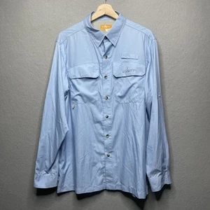 Habit Mens M Powder Blue Long Sleeve Shirt Solar Factor 30+ Lightweight - Picture 1 of 7