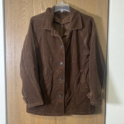 Jaqueta de veludo marrom vintage tamanho médio - Imagem 1 de 4