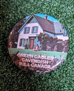 GREEN GABLES CAVENDISH 2.25 inches -PEI -  Pin Back Badge - PinBack - 5.5 cm - - Picture 1 of 2