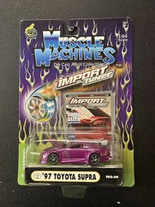 Muscle Machine Import Tuner 1997 '97 Toyota Supra PURPLE T02-24 1/64 DIECAST HTF - Picture 1 of 7