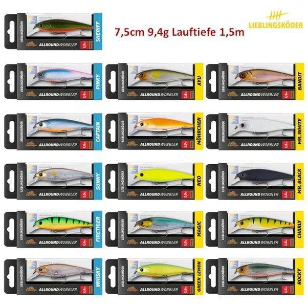 LK Allroundwobbler 075 F1,5 Wobbler Raubfischköder Weitwurf Hecht Barsch Zander - Bild 1 von 1