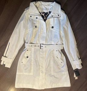 NWT Kenneth Cole New York Women's Belted Long Jacket Size Medium Retail $185 - Picture 1 of 17