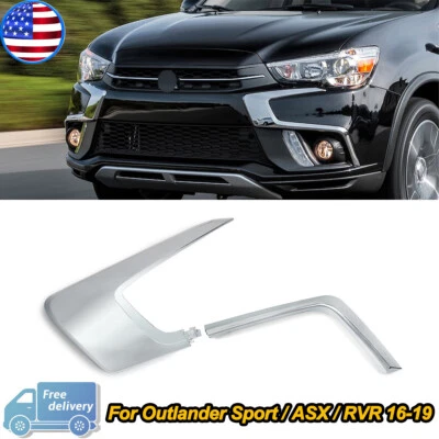 For Mitsubishi Outlander Sport 2016-2019 Front Bumper Trim Chrome Upper Lower LH Foto 1 de 4