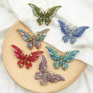 butterfly brooch alloy rhinestone studded brooches women's clothing accessories - Picture 1 of 11