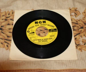 Roy Orbison You'll Never Be Sixteen Again / Too Soon To Know Promo 45 RPM Record - Picture 1 of 4