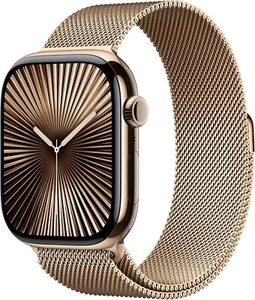 Apple Watch Series 10 4G 46mm tytanowe złoto milanaise złoto S/M - Zdjęcie 1 z 4