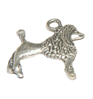 Dije caniche perro #5 plata tibetana J1198 Foto 1 de 4