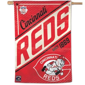 CINCINNATI REDS SINCE 1869 COOPERSTOWN COLLECTION 28"X40" BANNER FLAG WINCRAFT - Picture 1 of 1